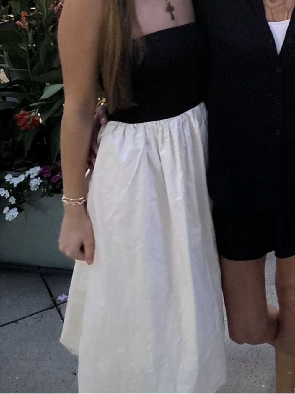 Sincerely Jules Black and Cream dress perfect for dinner or a night out!